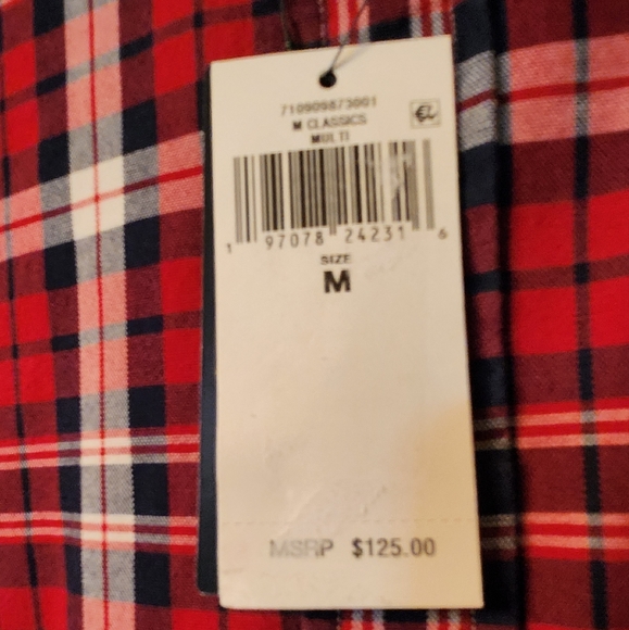 SOLD! $125 Polo Ralph Lauren Classic Fit Plaid Oxford Shirt  - Med - Red & Navy! - Picture 7 of 12